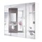 White 3-Door Wall-Mounted Medicine Cabinet with Adjustable Shelves Mirror Storage Cabinet, Moisture-Resistant